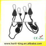 1/8" Heavy Duty Adjustable Grow Light Rope Hanger w/ Improved Metal Internal Gears, 8ft Long thumbnail-2