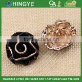 Wholesale Black Flower Metal Shank Zinc Alloy Button 15753 thumbnail-2