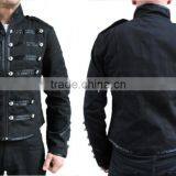MILITARY PARADE JACKET GOTH WITH SATIN TRIM thumbnail-1