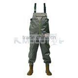 CHN-81250N High Chest Fashion 210D Nylon Fabric Waterproof Fishing Wader Suit