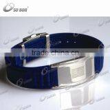Custom Fashion Magnetic Bio Strap Bracelet Silicone Wristband With Metal Clasp thumbnail-1