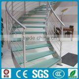 New Arrival Modern Stainless Steel Glass Curved Staircase Design thumbnail-3