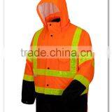 Hi vis waterproof jacket with water pressure 10000mm, rain jacket