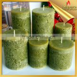 household lighting paraffin wax candle rustic pillar candle
