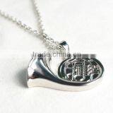 18k Gold Plated and Platina Plated White Gold Necklace thumbnail-2