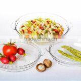 Wholesale Round Clear Pyrex Glass Plate With for Microwave Cooking