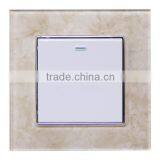 1 Gang Turn on off Button Switch With Crystal Pattern Face thumbnail-1