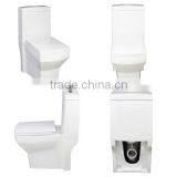 Restaurant Ceramic Building Material Sanitary Ware One Piece Toilet Square thumbnail-2