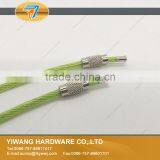 Outdoor Hiking Bright Green Stainless Steel Wire Key Ring Quality Choice thumbnail-3