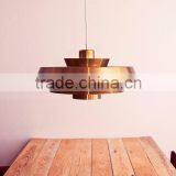 7.15-11 Fantastic Mid-century Danish Hanging Lamp. Copper Pendant Lamp Round