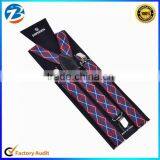 Classical Diamond Jacquard Elastic Men Braces Supplier