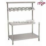 WTS-W26 Stainless Steel Work Table With Top Shelf thumbnail-2