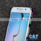 C&T Unique Big Flower Bloom Polycarbonate Hard Case Back Cover for Samsung S6 Black thumbnail-5