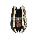 Fashion Classic Design Embroidery Flowers Party Black Diamond Clutch Evening Bag Shoulder Bag Handbag Ladies Purse(C024) thumbnail-4