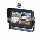 China supplier 7 inch car quad monitor built in DVR system