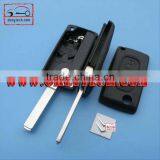 OkeyTech Citroen 307 2 Buttons Flip Key Case Without Groove Blade for Citroen Remote Key Shell for Citroen