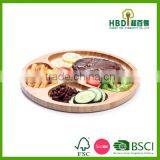 New Design Wooden 3 Compartments Food Tray,wooden Food Serving Tray thumbnail-4