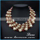Hot Gift! Charms Luxury Bohemian Bib Collar Colorful Pearl Beads New Fashion Pendant Necklace thumbnail-3
