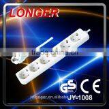 Hot Sale High Quality EU 6 Way Extension Socket Power Strip GS CE 16A 220V