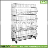 SSW-CM-601 Custom Iron Basket Shelf / Iron Basket Shelving / Iron Wire Mesh Shelf Manufacturer China