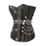 Waist Slimming Steel Bone Corset in Black thumbnail-3