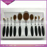 Professinal Rose Gold Oval Toothbrush Foundation Makeup Brush Set thumbnail-1