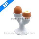 China Wholesale Cheap White Porcelain Double Egg Cup thumbnail-1
