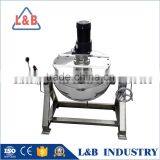 SUS Jacket Big Outdoor Industrial Steam Cooking Pots With Mixer thumbnail-1