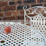 Vintage Style Iron 2 Folding Chair 90cm Round Patio Set Ornate thumbnail-6