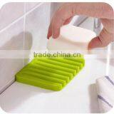 Bathroom Silicone Shower Soap Tray Dish Storage Holder thumbnail-3