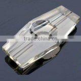 Large Boat Shape Crystal Ashtray thumbnail-1