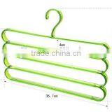 Fashion Colorful 4Layer Plastic Trousers Hanger Towel Hanger Clothes Hanger thumbnail-2