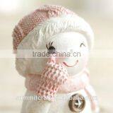 3" Miniature Glittered Resin Chinese Christmas Snowman Figurines thumbnail-4