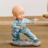 Resin Little Monk Statue Shaolin Monk Figurine thumbnail-3