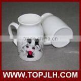 Custom Logo Printing White Sublimation Ceramic Tea Mug for Transfer Printing thumbnail-6
