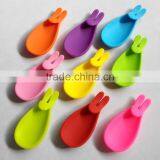 Factory Custom Promotional Gift Creative Rabbit Silicone Tea Bag Holder thumbnail-2