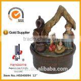 10 Inch New Design Holy Family Resin Small Decorative Indoor Water Fountain thumbnail-2