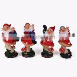 Custom Polyresin Funny Small Garden Gnome Figurine With Mushroom thumbnail-5