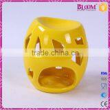 Ceramic Craft Hollow Out Desgin Yellow Incense Burner thumbnail-2