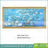 Handmade Reproduction Almond Blossom Modern Framed Floral Oil Canvas Art Painting Hand Painted thumbnail-1