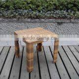 Soho Haiti Aluminum Square Rattan Table With Tempered Glass thumbnail-2