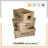 Portable Big Wood Wooden Storage Basket thumbnail-3