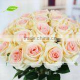 Pink Artificial Rose Flower Bouquet Silk Flowers High Simulation for Home Wedding Decoration thumbnail-1