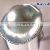 Pearl Lotus Leaf Pearl Ring Tahitian Pearl Ring thumbnail-2
