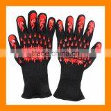 Hot Selling Long Cuff Safe and Non-Slip Textured Grip Silicone Silicone Kitchen Cooking Gloves thumbnail-4