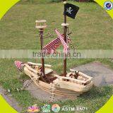Wholesale DIY 3D Baby Wooden Pirate Ship Toy Handmade Kid Wooden Pirate Ship Toy Cool Kids Wooden Toy Pirate Ship W03B001 thumbnail-5