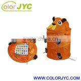 Round Animal Laundry Hamper Folding Laundry Basket thumbnail-1