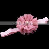 Chiffon Flower Headband With Pearl Beads for Kids Hair Accessories thumbnail-3