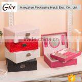 Popular Lovely Cute Custom Packaging High Quality Unique Wholesale PU Leather Jewellery Gift Box thumbnail-2