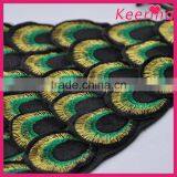 Fashion Peacock Feather Embroidery Patch for Decoration WEF-019 thumbnail-4